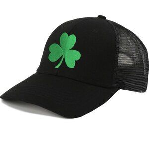 St.Patricks Day Trucker Hat Irish Clover Baseball Cap Green Day Lucky Shamrock